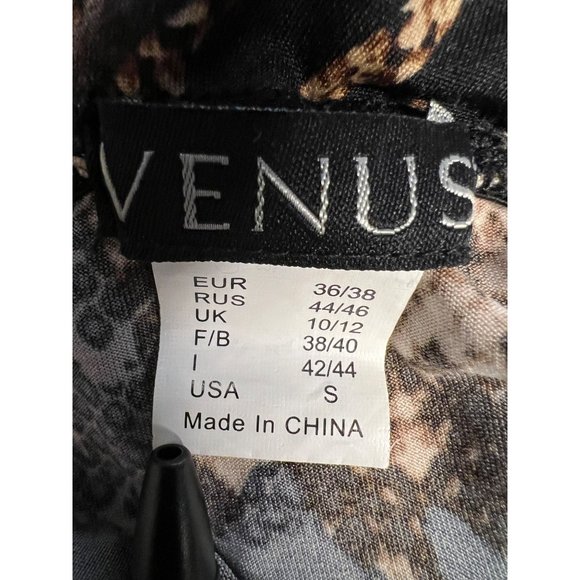 Venus woman’s small snake print romper elastic waist pockets straight leg - Picture 10 of 13